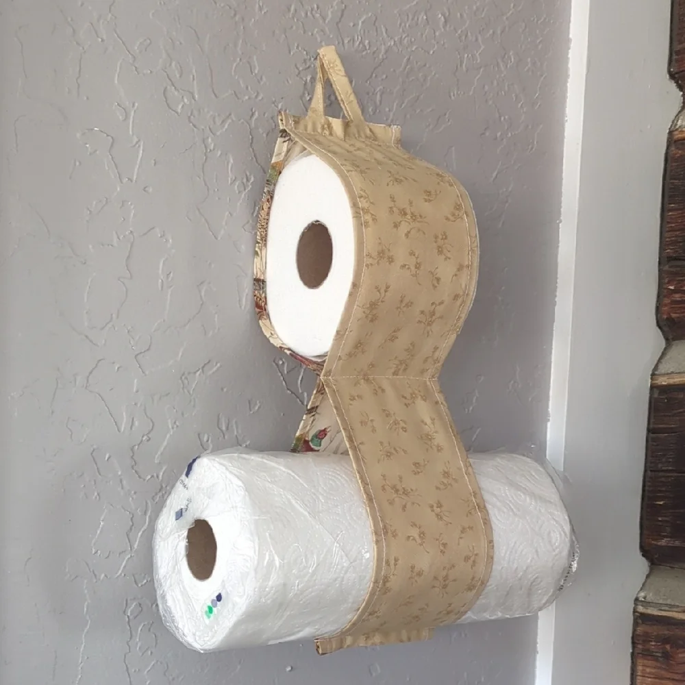 Paisley TP Toilet Paper Towel Holder Storage Solution Guest Bathroom